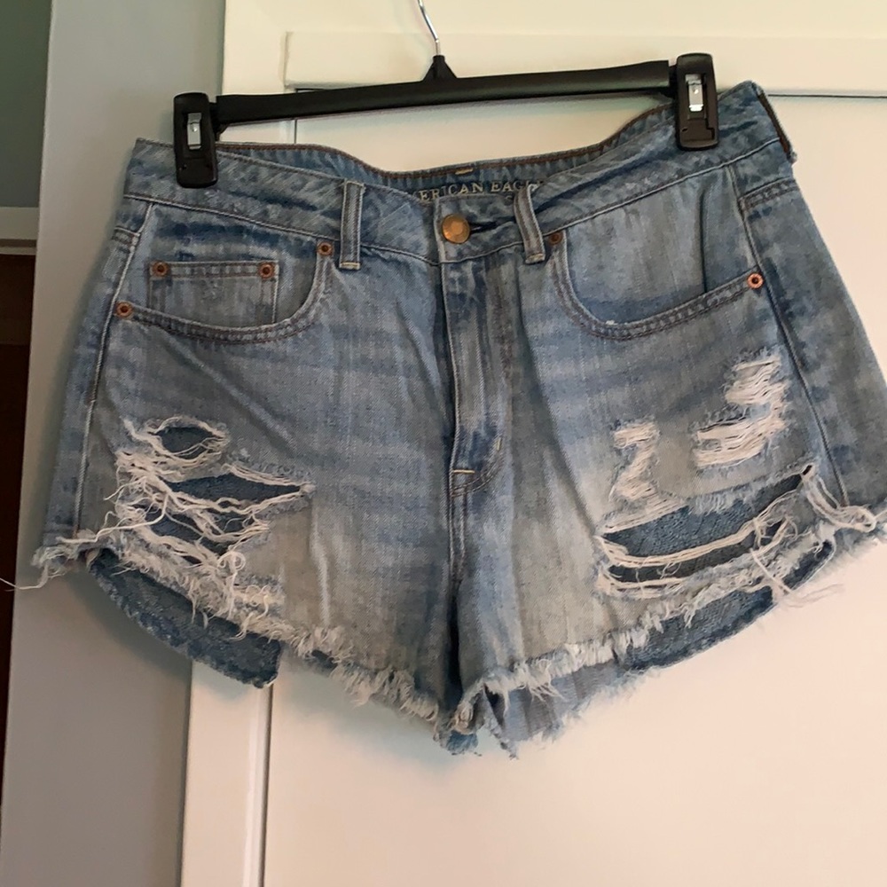 AEO high waisted Festival denim shorts
